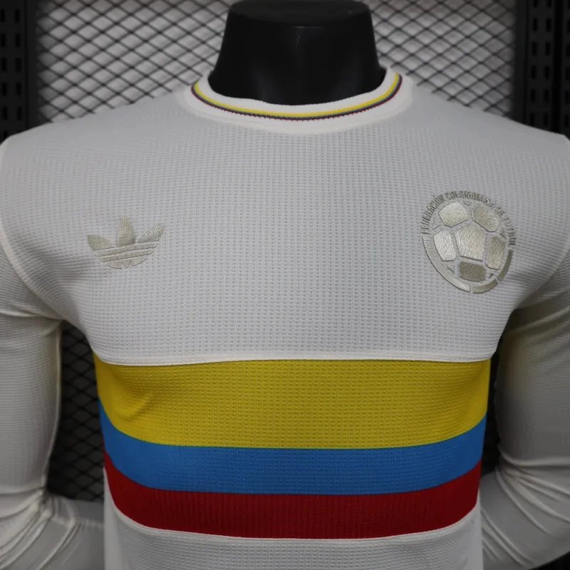 Colombia Authentic Soccer Jersey Shirt Long Sleeve 2024 - 100th Anniversary