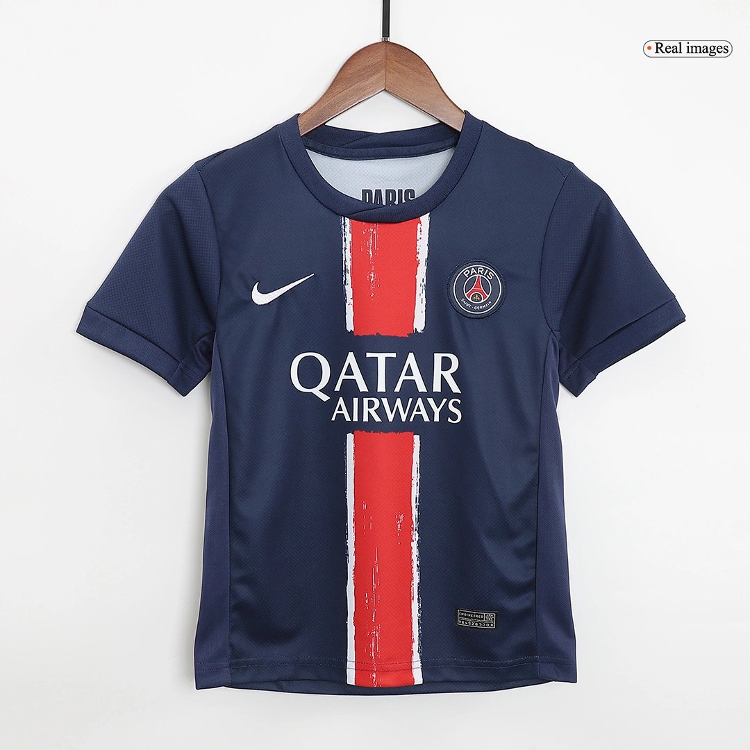 PSG Soccer Jersey Home Kids Kit Jersey+Shorts 2024/25