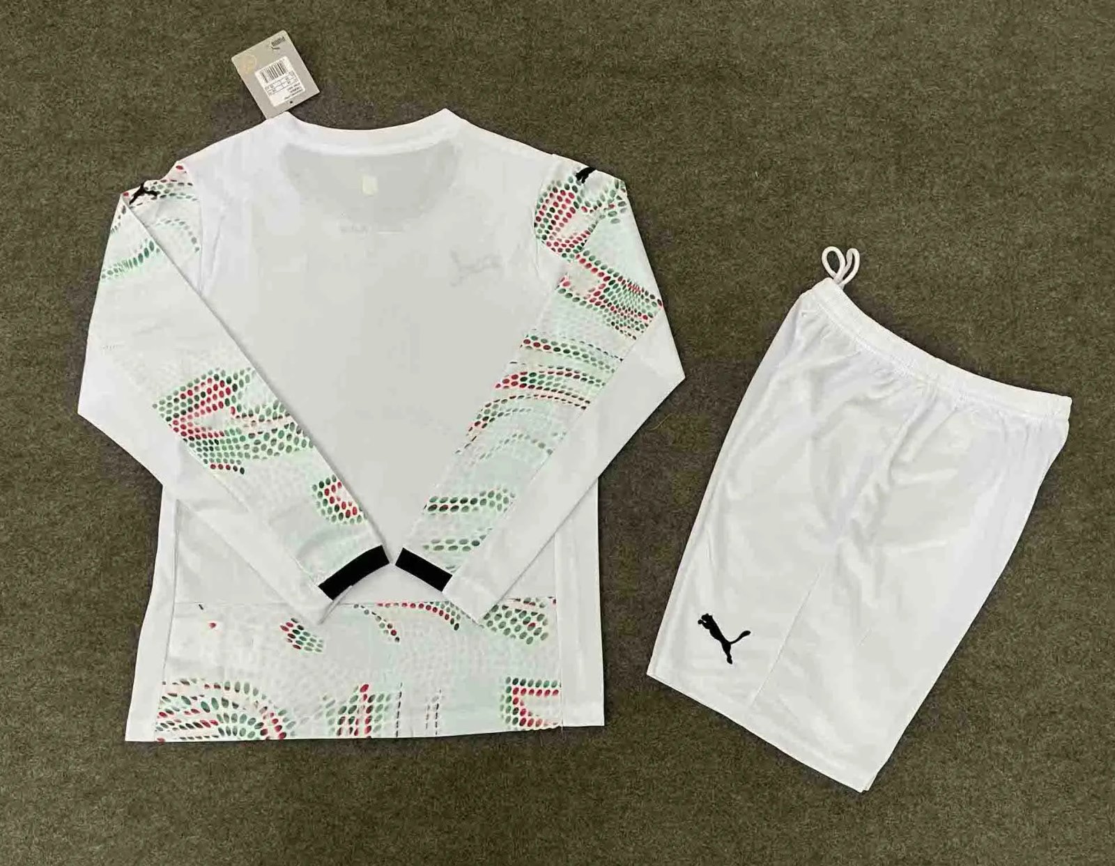 Portugal Away Football Uniform Kids Kit Jersey+Shorts Long Sleeve 2025