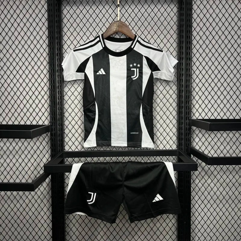 Juventus Soccer Jersey Home Kids Kit Jersey+Shorts 2024/25