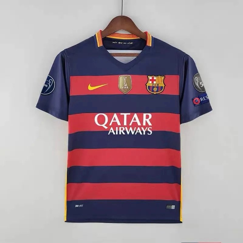 Barcelona Retro Jersey Home Soccer Shirt 2015-16