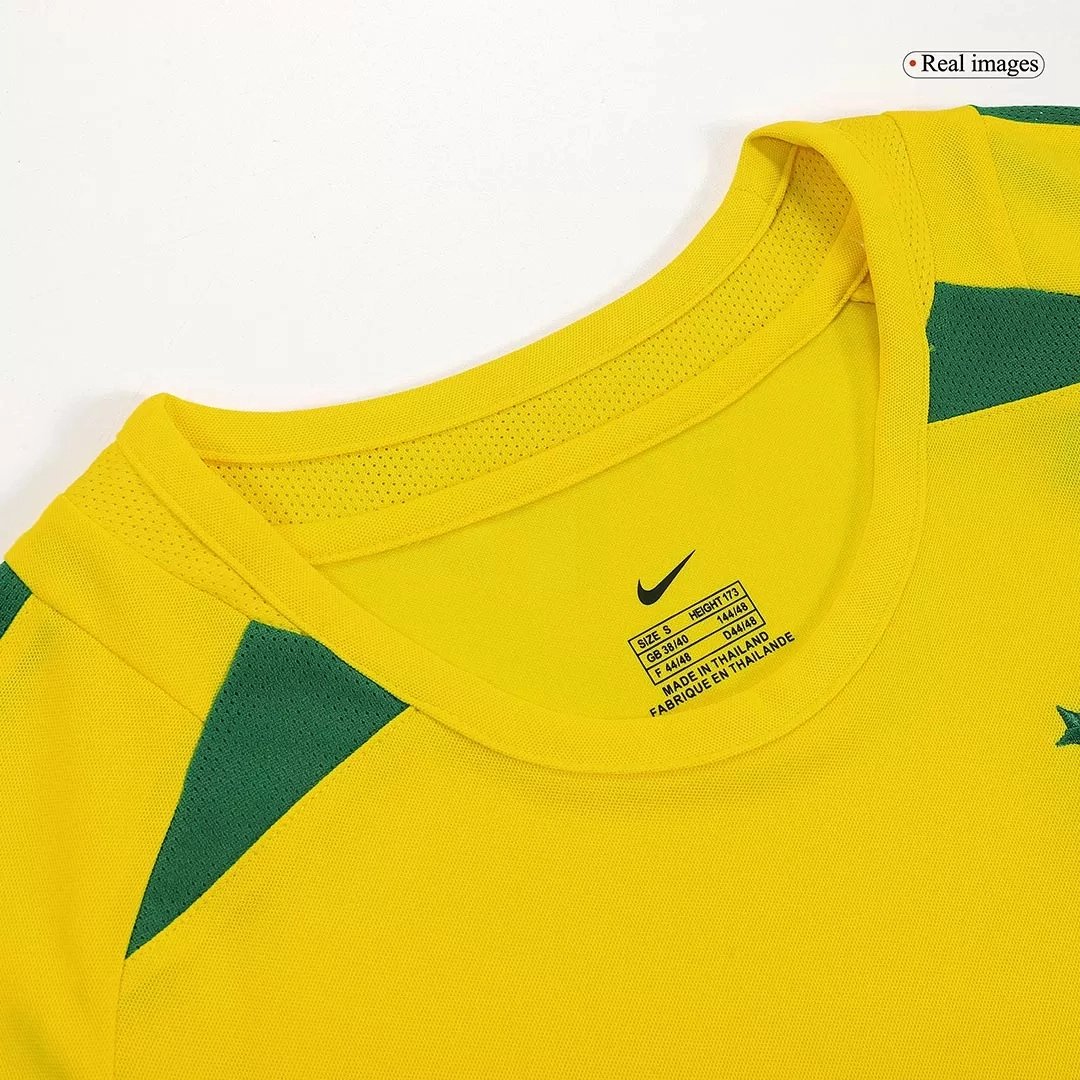 Brazil Retro Jersey Custom Home Soccer Jersey World Cup 2002