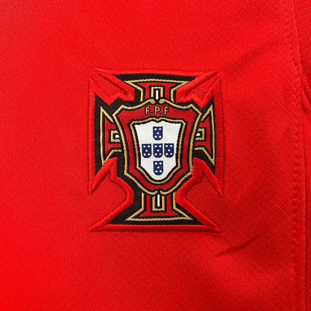 Portugal Home Football Uniform Kids Kit Jersey+Shorts EURO 2024