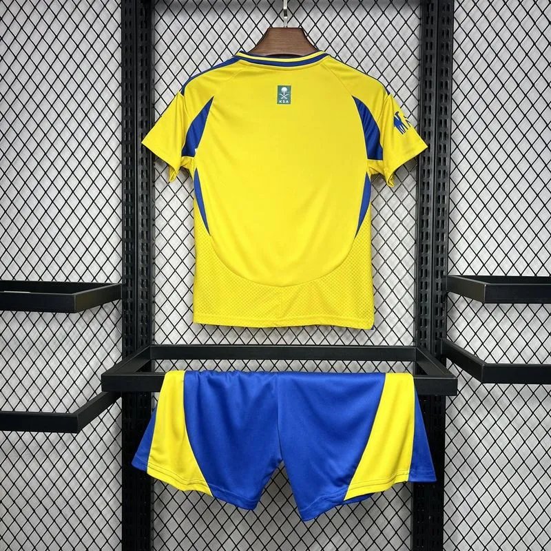 Al Nassr Soccer Jersey Home Kids Kit Jersey+Shorts 2024/25