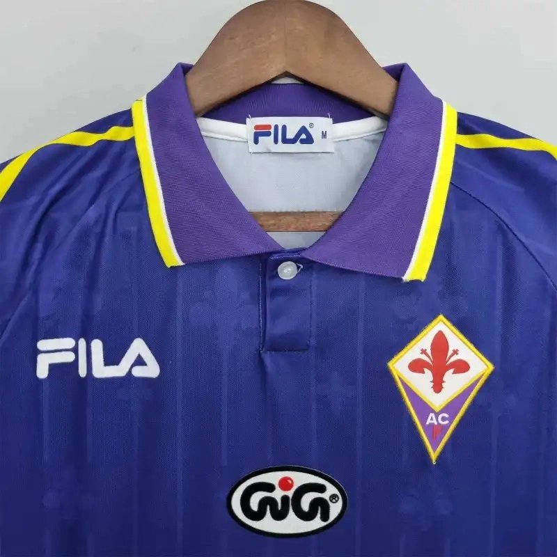 Fiorentina Retro Soccer Jersey Home Custom Shirt 1997/98