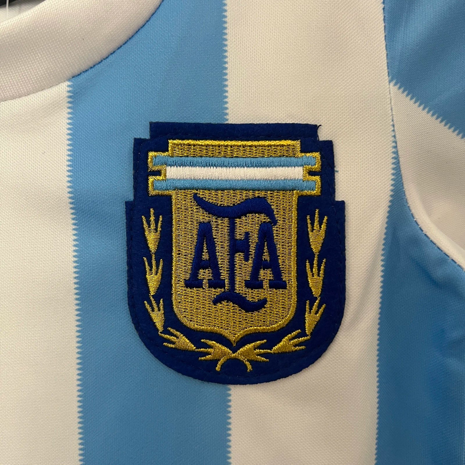 Argentina Retro Home Soccer Uniform Kids Kit Jersey+Shorts 1986