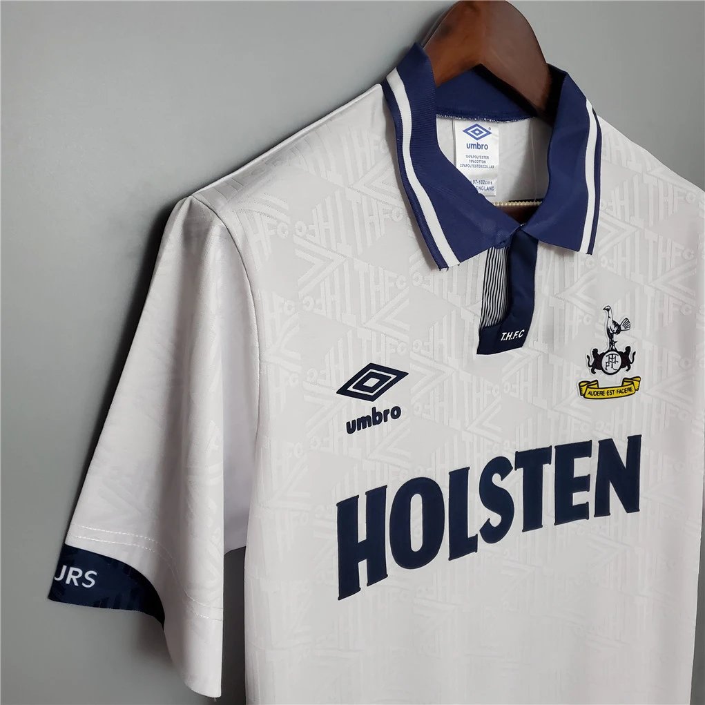 4e8acab2739d015dec61c015451ad00a0dee46d5 Tottenham Hotspur Retro Football Jersey Home Custom Shirt 1991/93