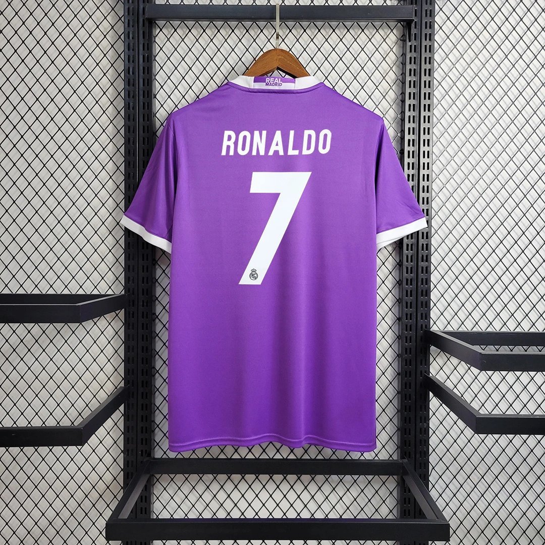 4fd81f26043fd8767499704260b3cca407951a82 Ronlado#7 Real Madrid Retro Jersey Away Soccer Shirt 2016/17