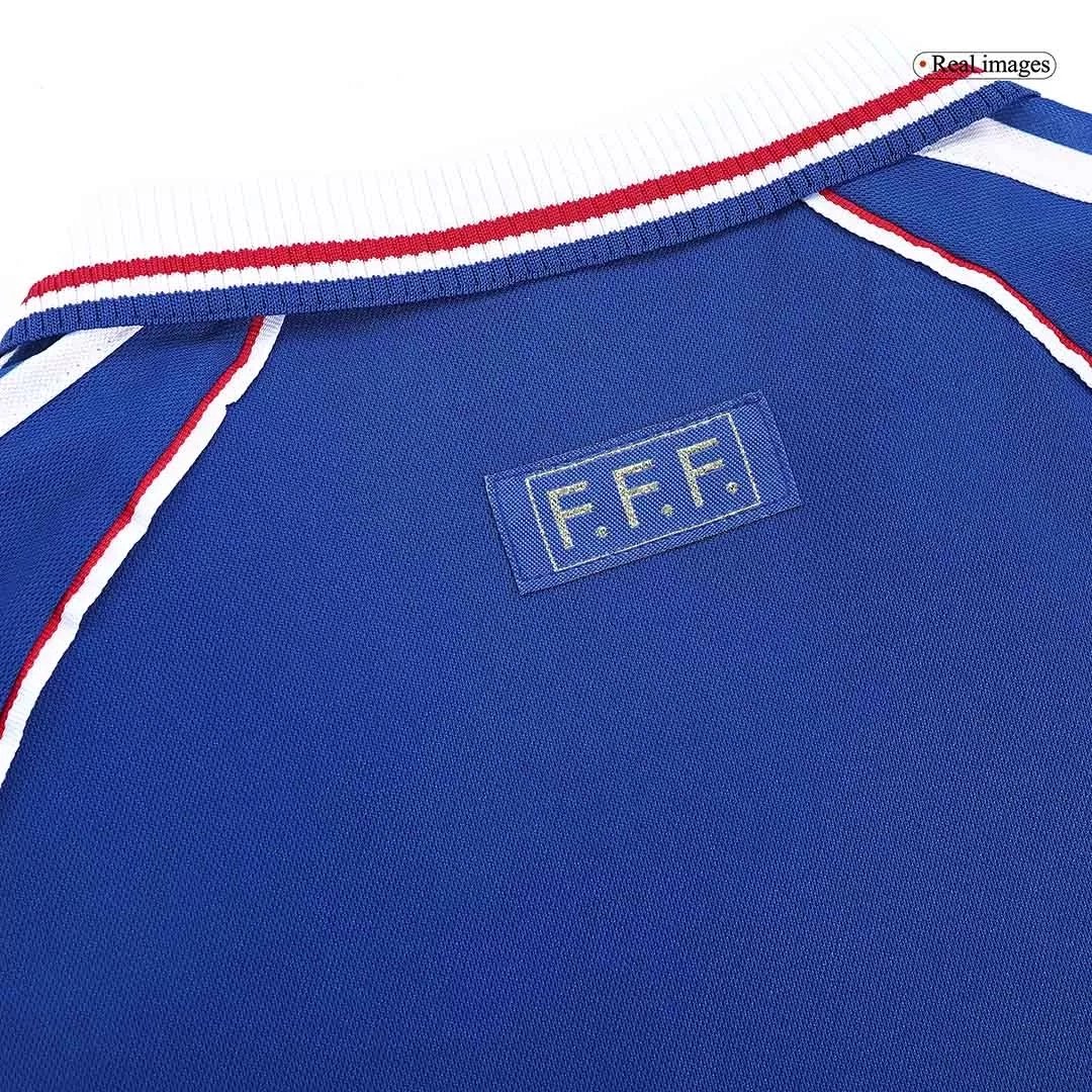 France Retro Soccer Jersey Home Custom Shirt 1998