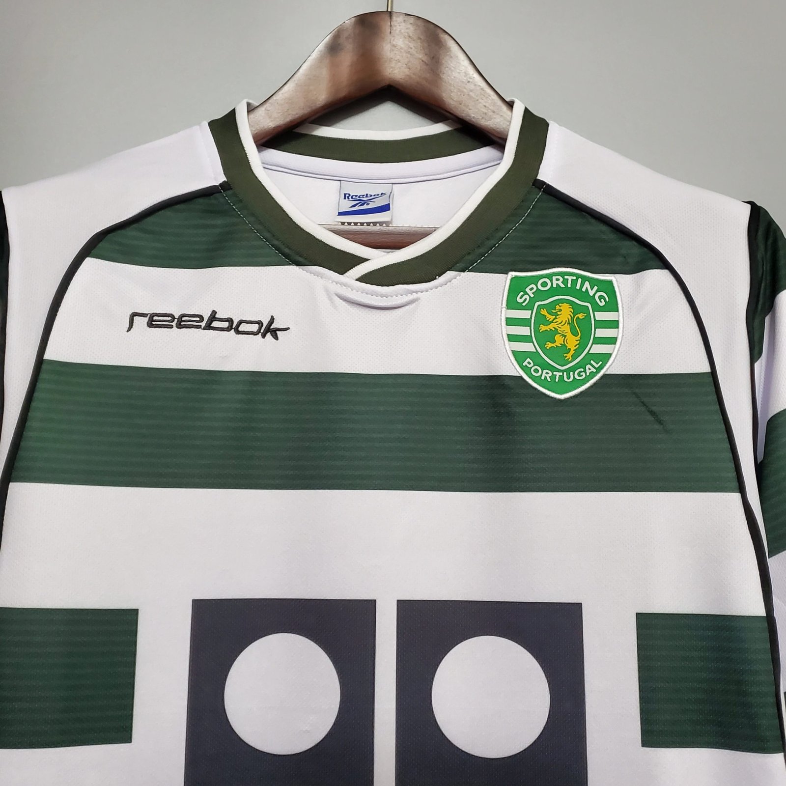 Sporting CP Retro Soccer Jersey Home Custom Shirt 2001/03