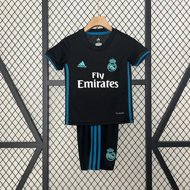 5361190a2bf7bd533f2cc0a7d544d9797d4d862f Real Madrid Retro Jersey Away Kids Kit Jersey+Shorts 2017/18