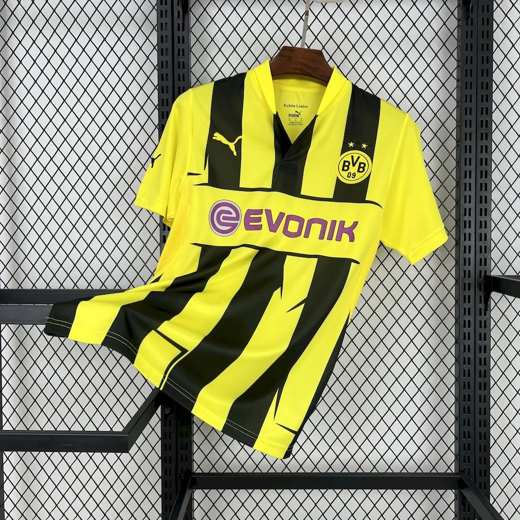 Borussia Dortmund Retro Jersey Home Soccer Shirt 2012-13