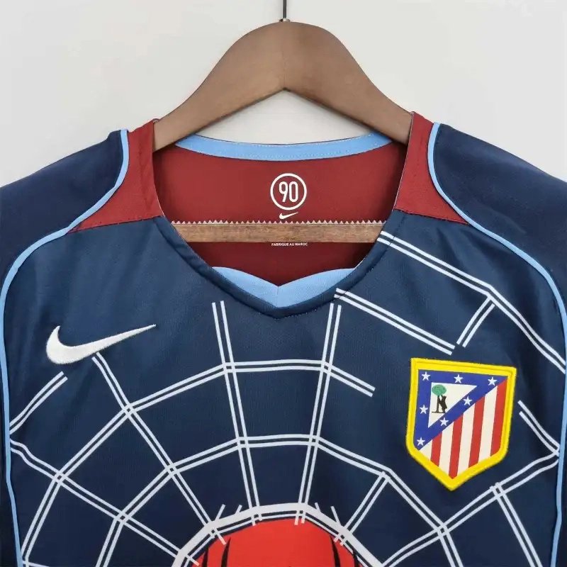54ed623e452f8b21d085702ecb49ec5ae30e07a4 Atletico Madrid Retro Soccer Jersey Away Shirt 2004/05