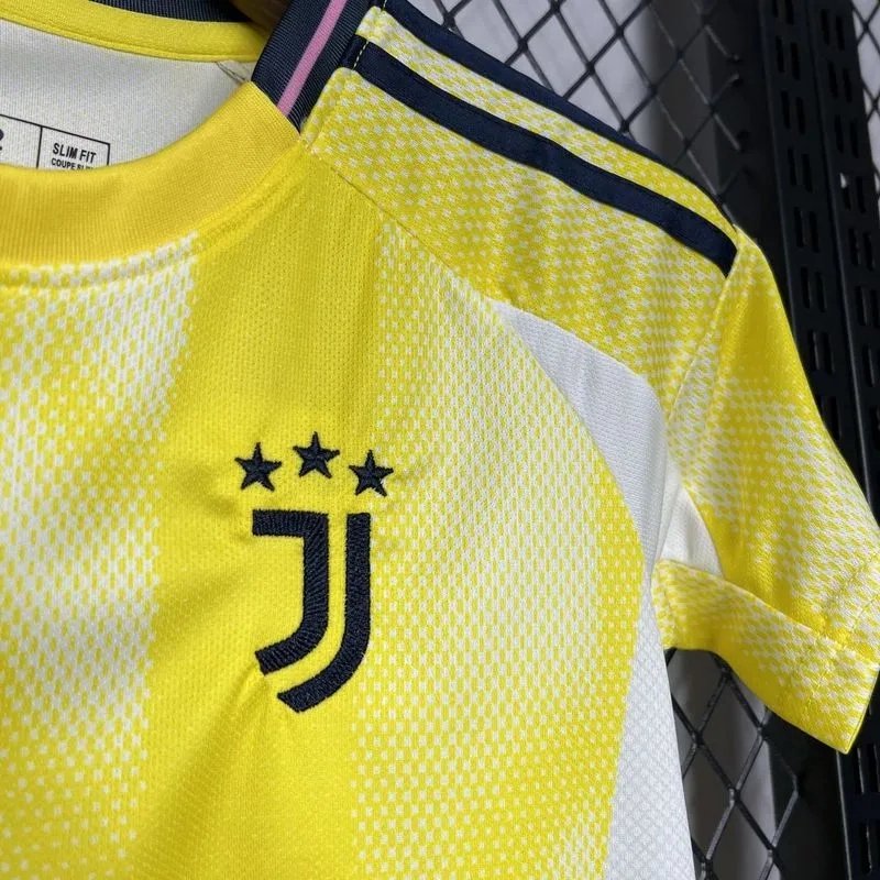 Juventus Soccer Jersey Away Kids Kit Jersey+Shorts 2024/25