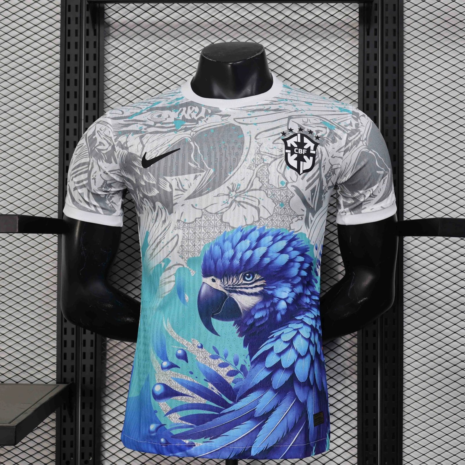 Brazil Authentic Soccer Jersey Blue Parrot Special Edition Shirt 2025