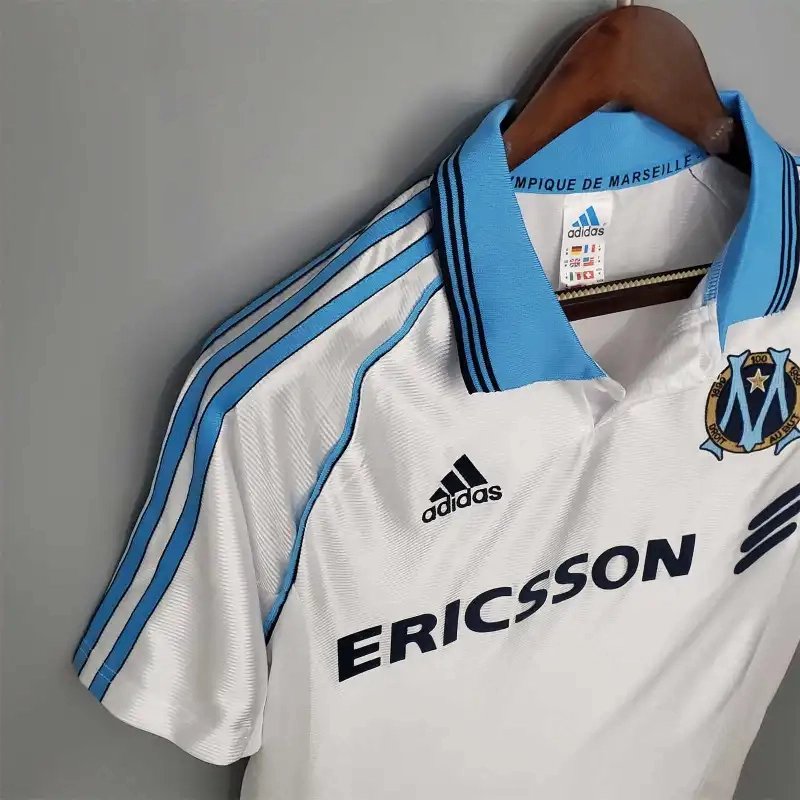 Marseille Retro Soccer Jersey Home Custom Shirt 1998-99
