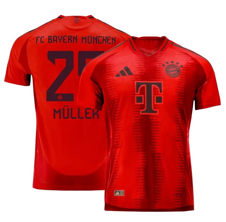 58506401e4b04849c26d48a7282e528c1a6c2273 MÜLLER #25 Bayern Munich Home Jersey Player Version 2024/25