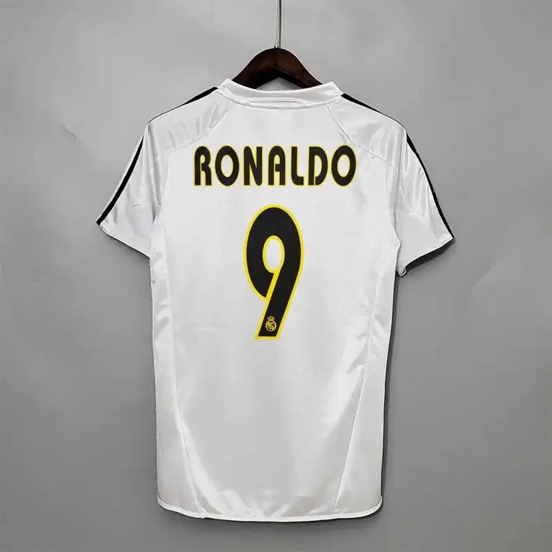 Real Madrid Retro Jersey Home Custom Soccer Shirt 2004-05
