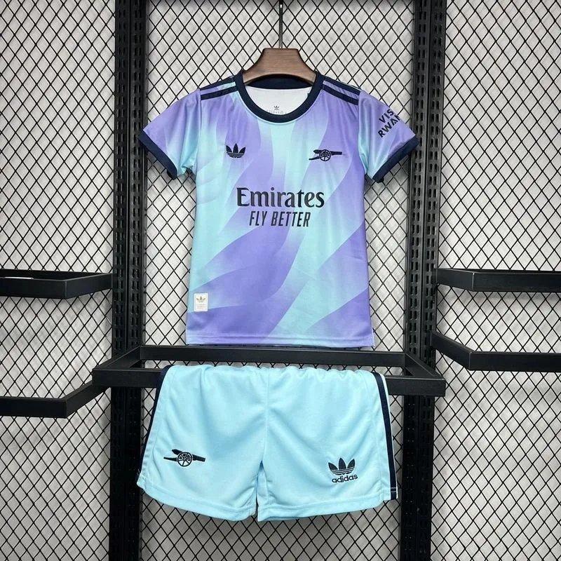 5be6a35d3bdda4368bed8a622493985bc8005f85 Arsenal Soccer Jersey Third Away Kids Kit Jersey+Shorts 2024/25
