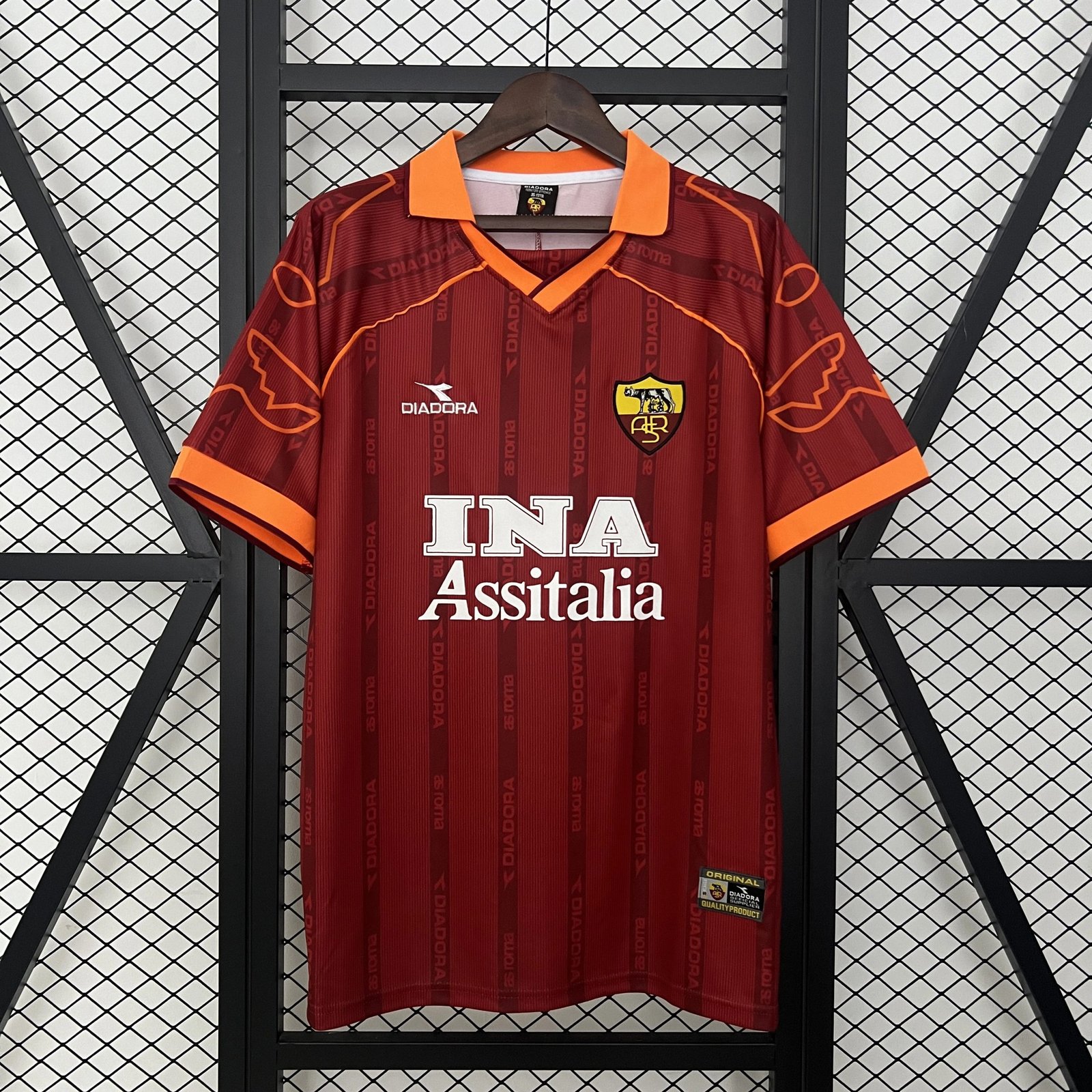 Roma Retro Soccer Jersey Home Custom Shirt 1999/00