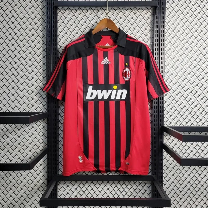 5ced4727a205642d7c103d006d7326aa7b3089fb AC Milan Retro Soccer Jersey Home Custom Shirt 2007/08