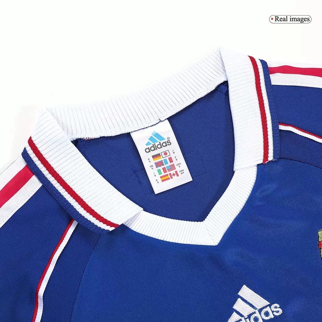 France Retro Soccer Jersey Home Custom Shirt 1998