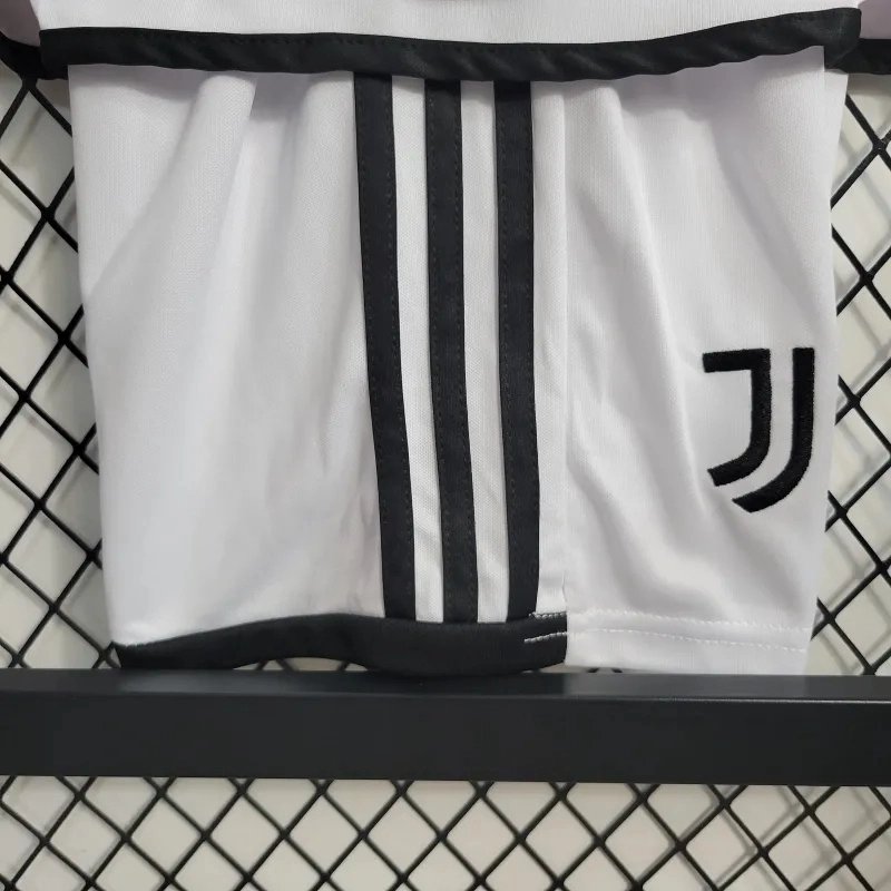 Juventus Soccer Jersey Away Kids Kit Jersey+Shorts 2023/24
