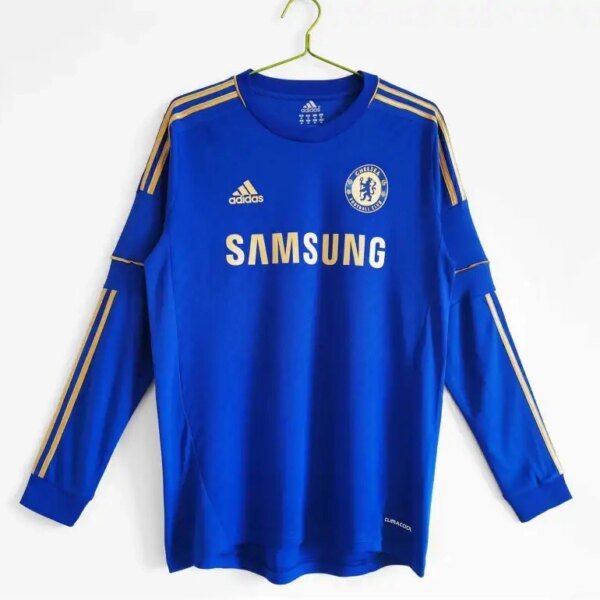 Chelsea Retro Football Jersey Home Long Sleeve Shirt 2012/13