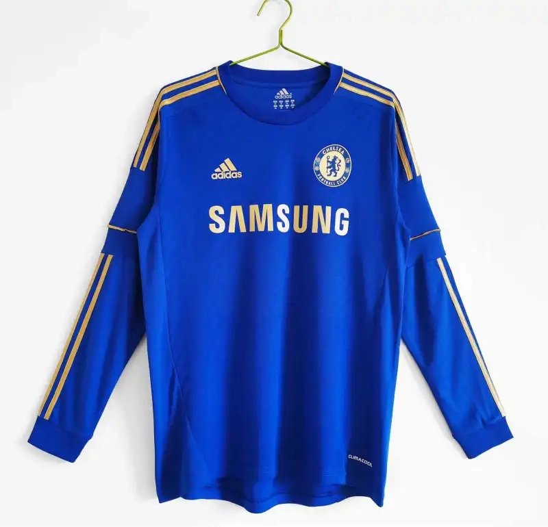 Chelsea Retro Football Jersey Home Long Sleeve Shirt 2012/13