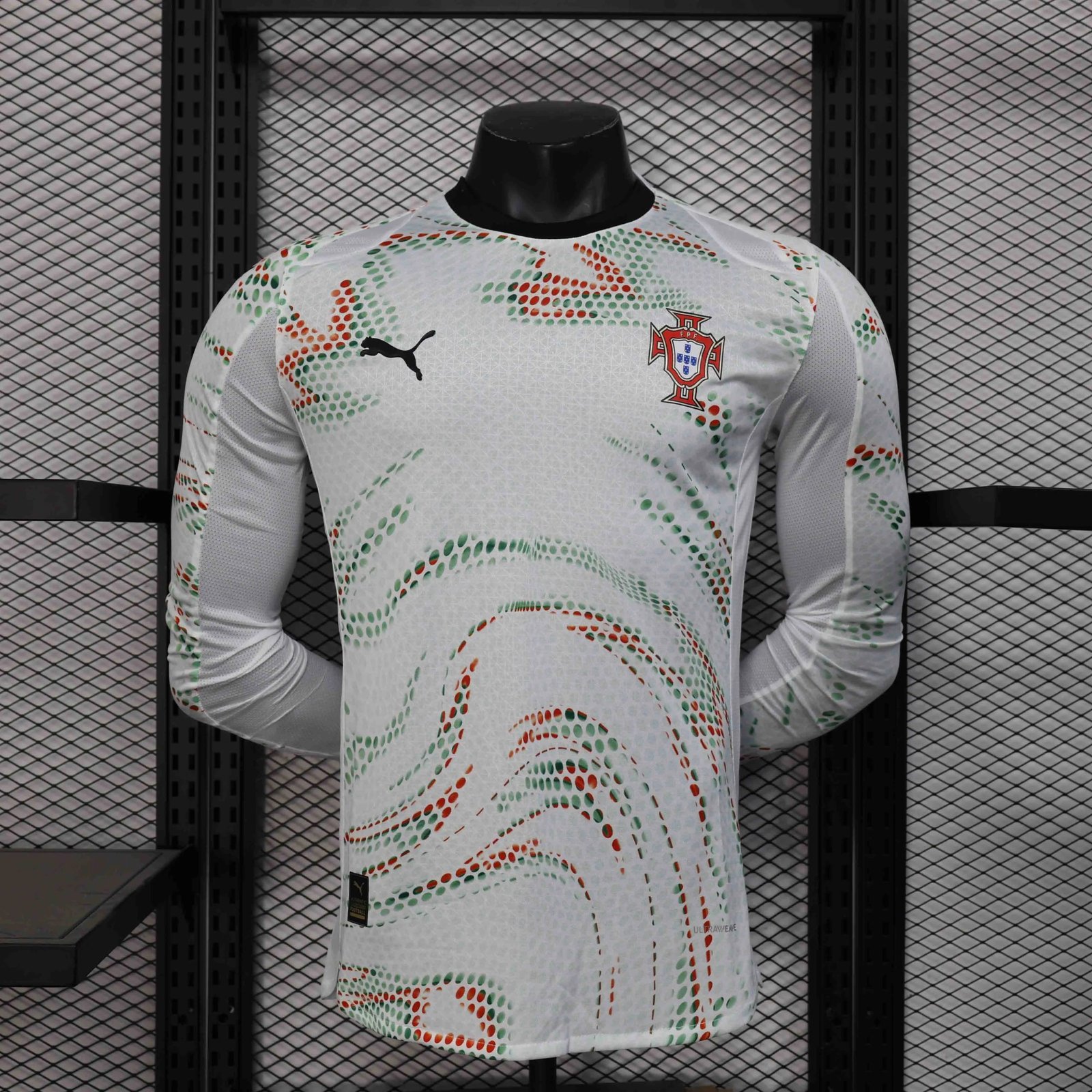 Portugal Authentic Soccer Jersey Away Long Sleeve Shirt 2025