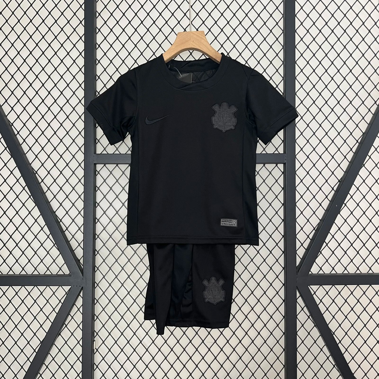 Corinthians Soccer Jersey Away Kids Kit Jersey+Shorts 2024