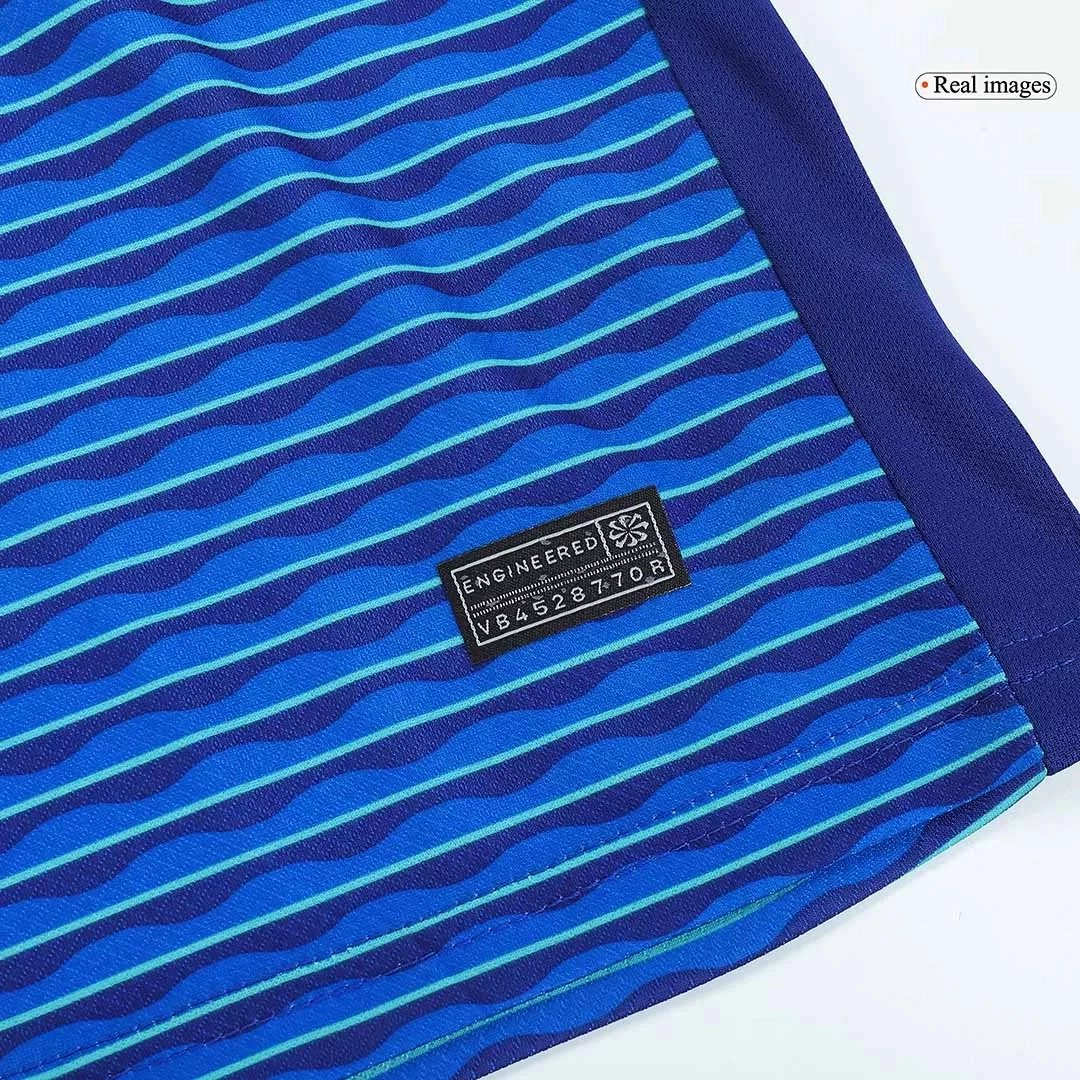 Brazil Away Soccer Uniform Kids Kit Jersey+Shorts Copa America 2024