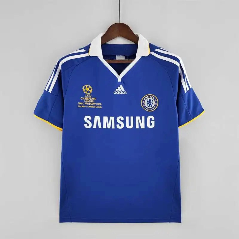 65fff683b5348d3417a2b97a08900457d7f0bc5f Chelsea Retro Football Jersey Home Shirt UCL Final 2007-08