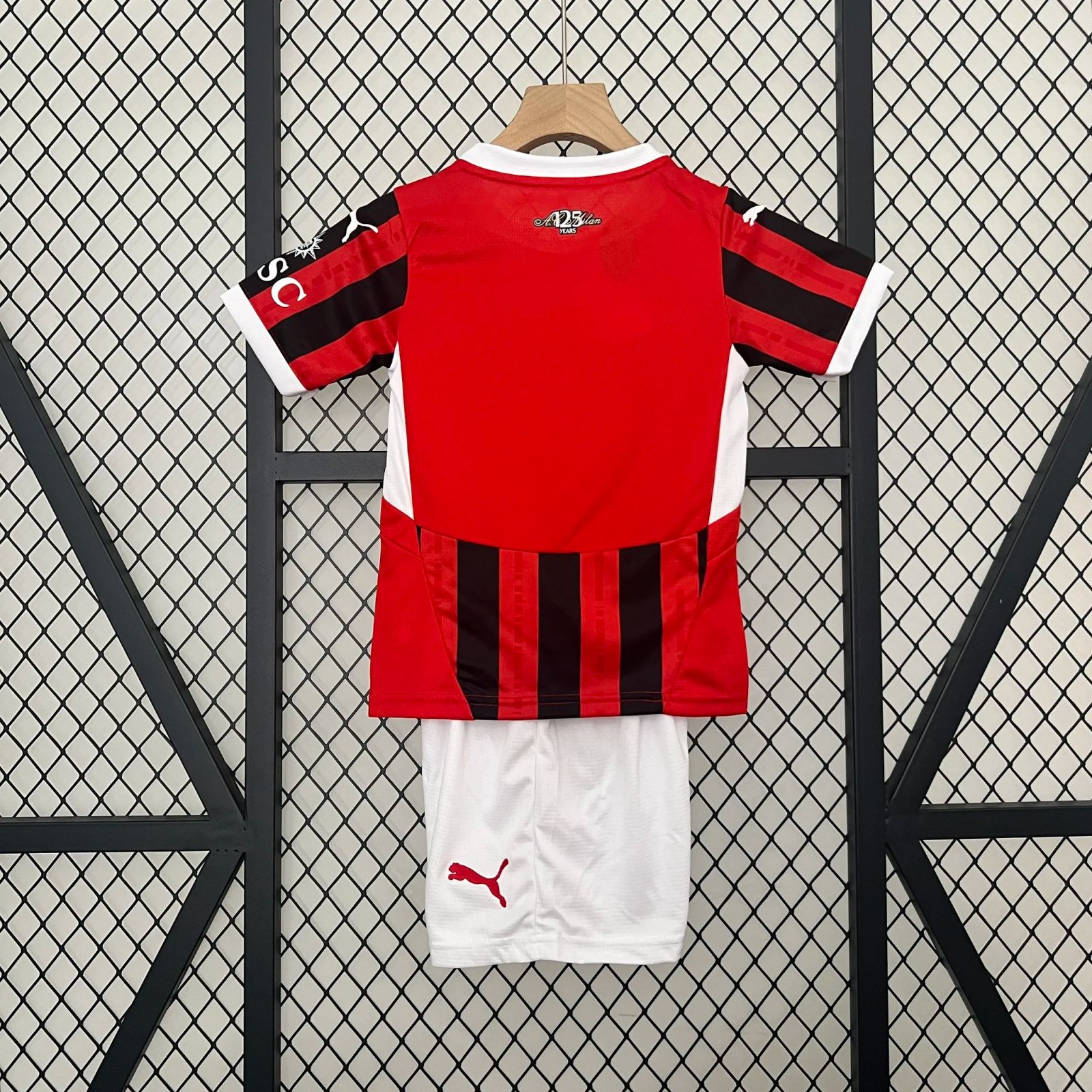 AC Milan Soccer Jersey Home Kids Kit Jersey+Shorts 2024/25