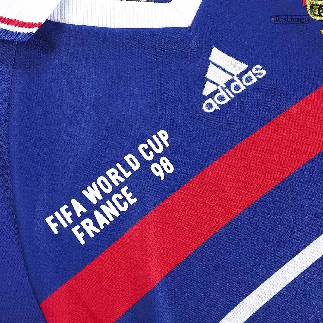 France Retro Soccer Jersey Home Custom Shirt World Cup 1998