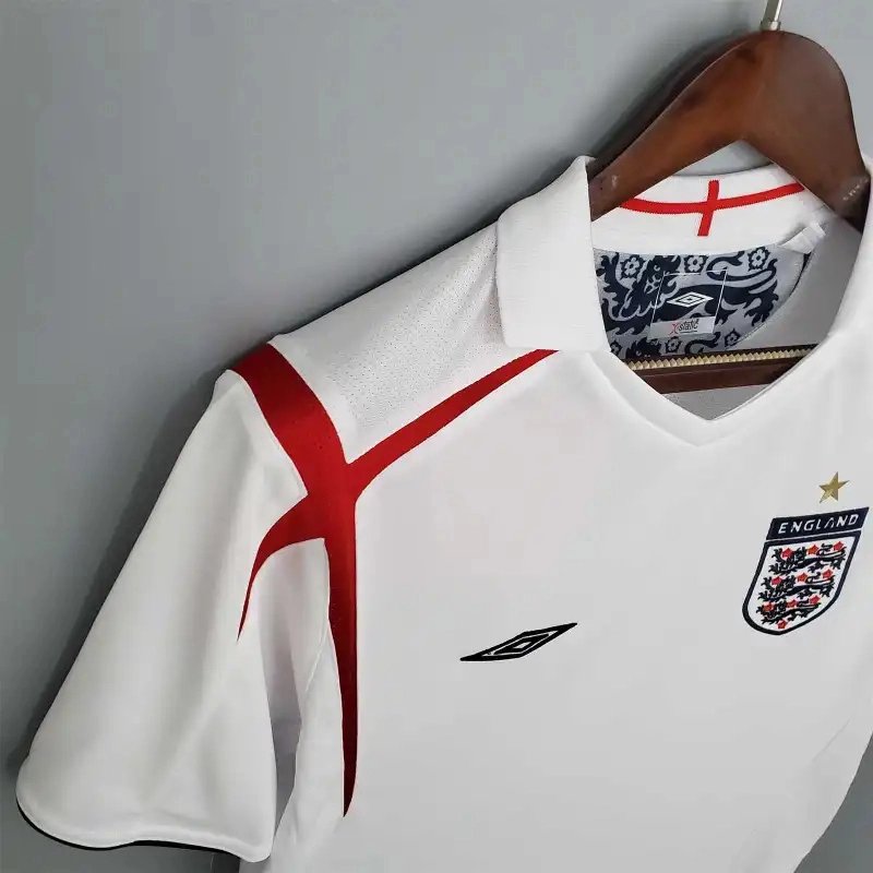 England Retro Soccer Jersey Home Custom Shirt World Cup 2006
