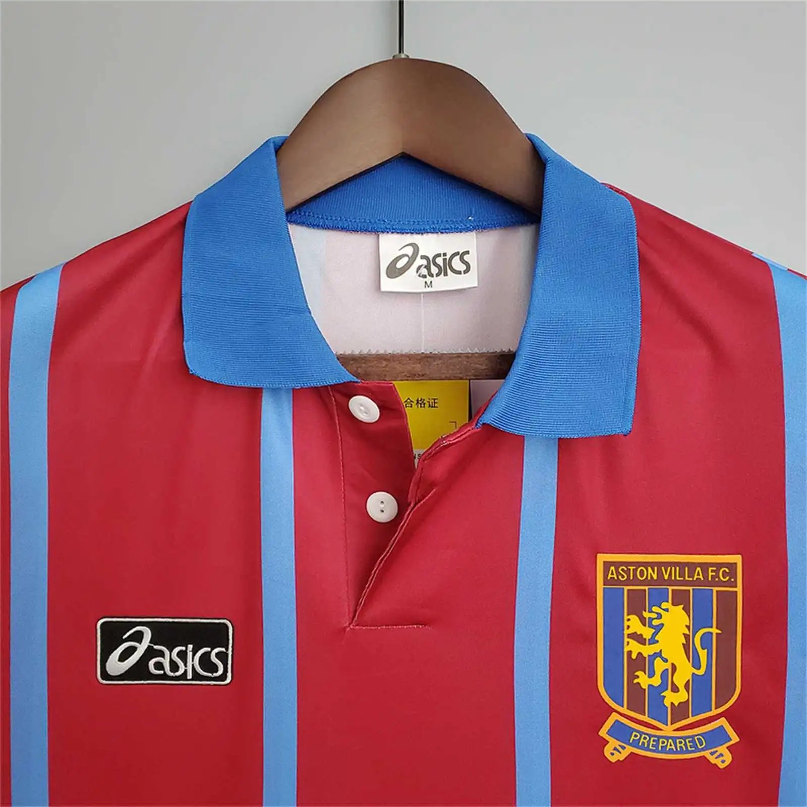 692366aba99e01d2bb844b5db7237358f6487e7f Aston Villa Retro Football Jersey Home Custom Shirt 1993-95