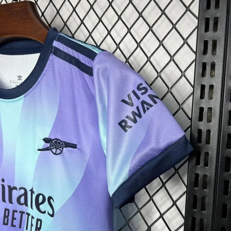 69db9b8420be23523492e5226ac29cd139620440 Arsenal Soccer Jersey Third Away Kids Kit Jersey+Shorts 2024/25