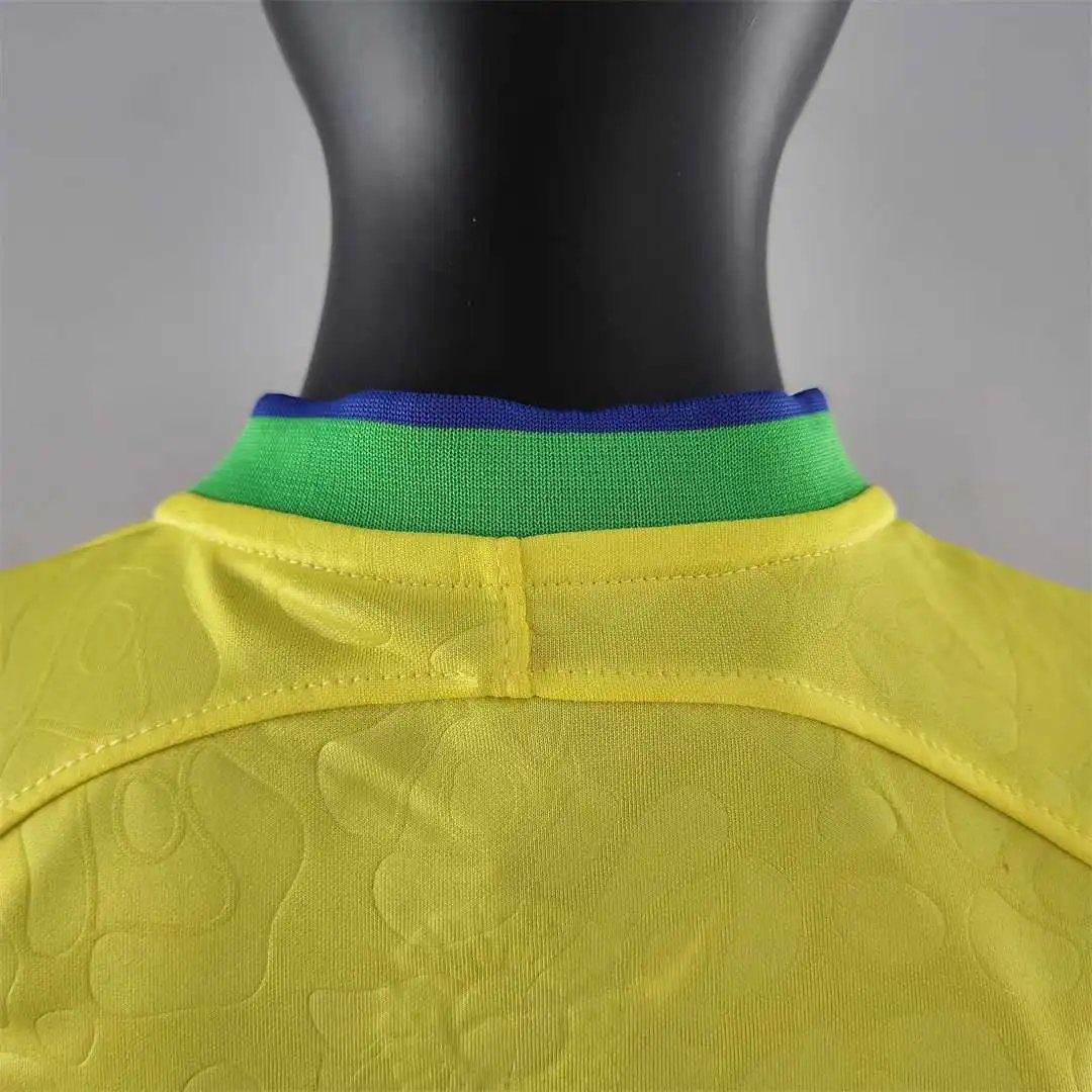 69f46934fdaac969433d3f0b5105d12efcc1a7ce Brazil Retro Jersey Home Uniform Kids Kit Jersey+Shorts 2022