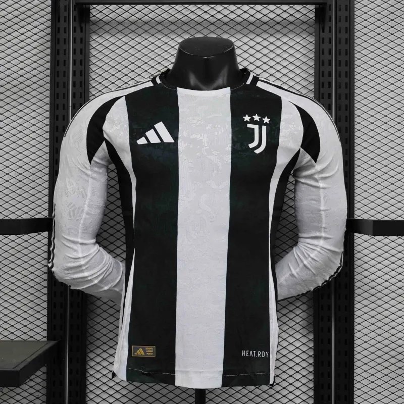 Juventus Authentic Soccer Jersey Home Long Sleeve Shirt 2024/25