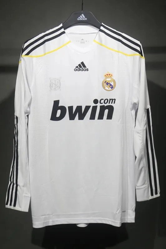 Real Madrid Authentic Retro Jersey Home Long Sleeve Soccer Shirt 2009/10