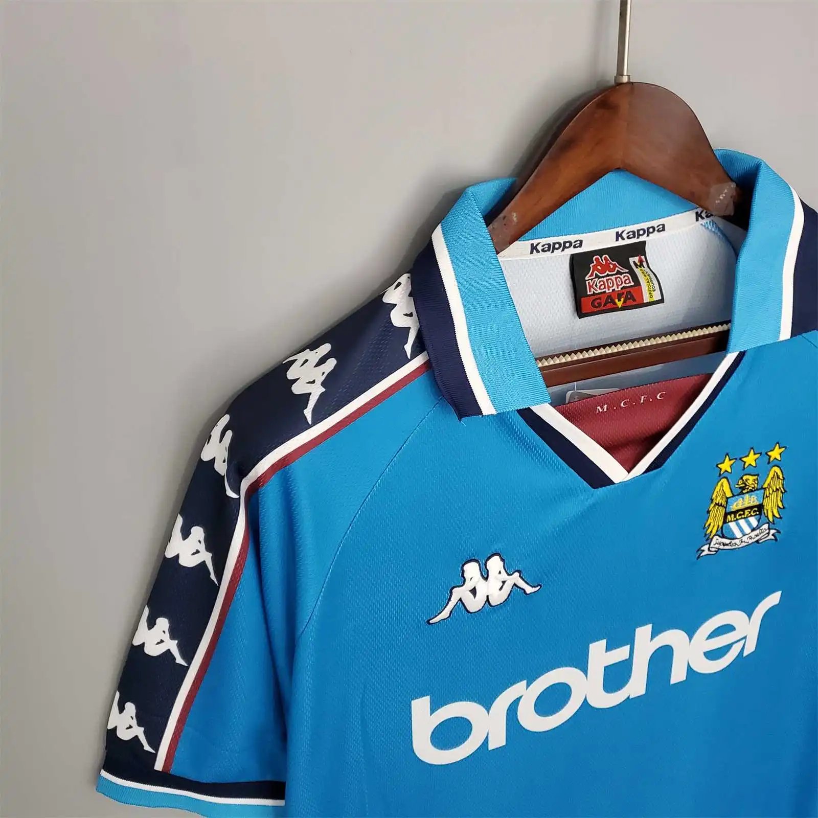 Manchester City Retro Home Football Jersey Shirt 1997/99