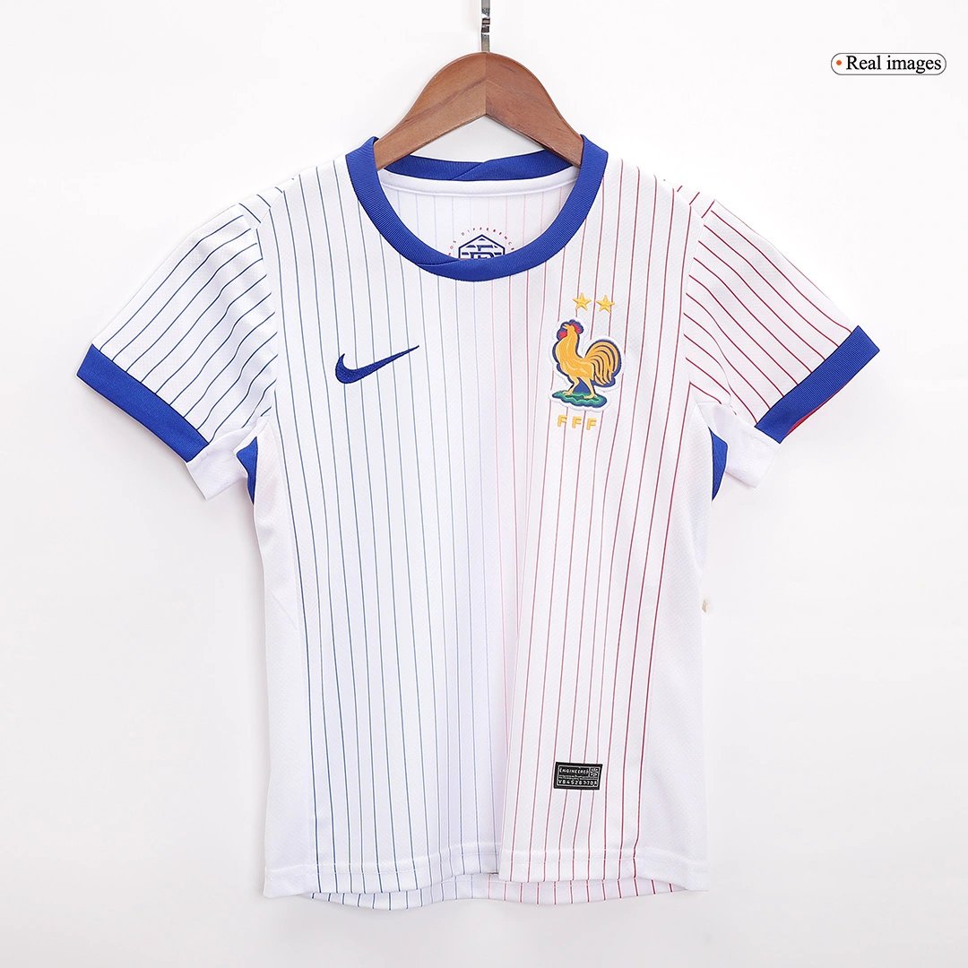 France Away Football Uniform Kids Kit Jersey+Shorts EURO 2024