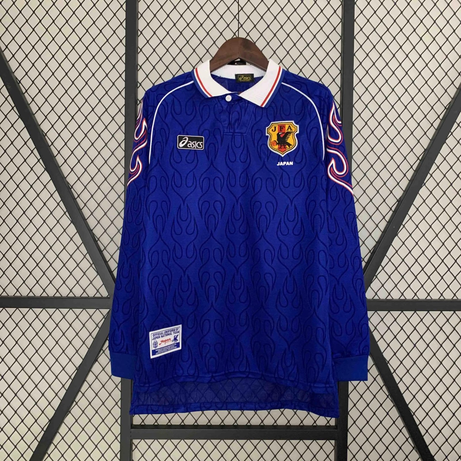 6e8b49ace9eb44355e6fea8e6d4bfc2a4165c3c9 Japan Retro Soccer Jersey Home Custom Long Sleeve Shirt 1998