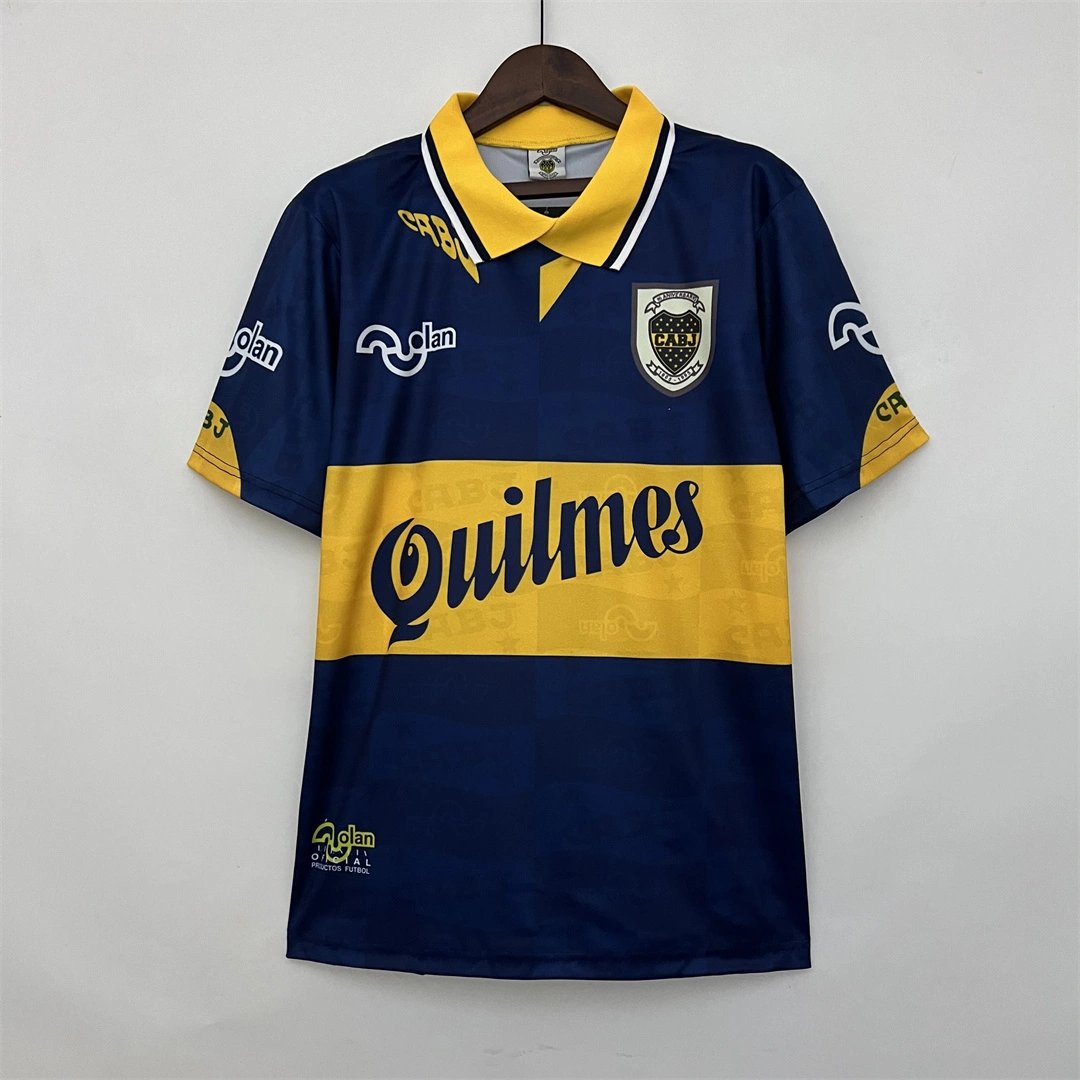 Boca Juniors Retro Soccer Jersey Home Custom Shirt 1995/96