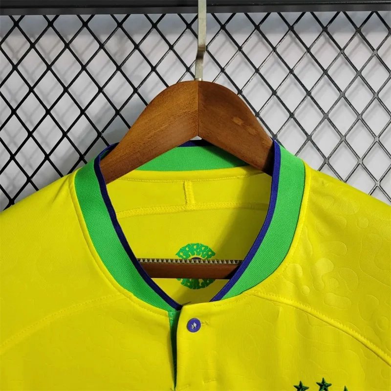 Brazil Retro Soccer Jersey Home Custom Shirt World Cup 2022