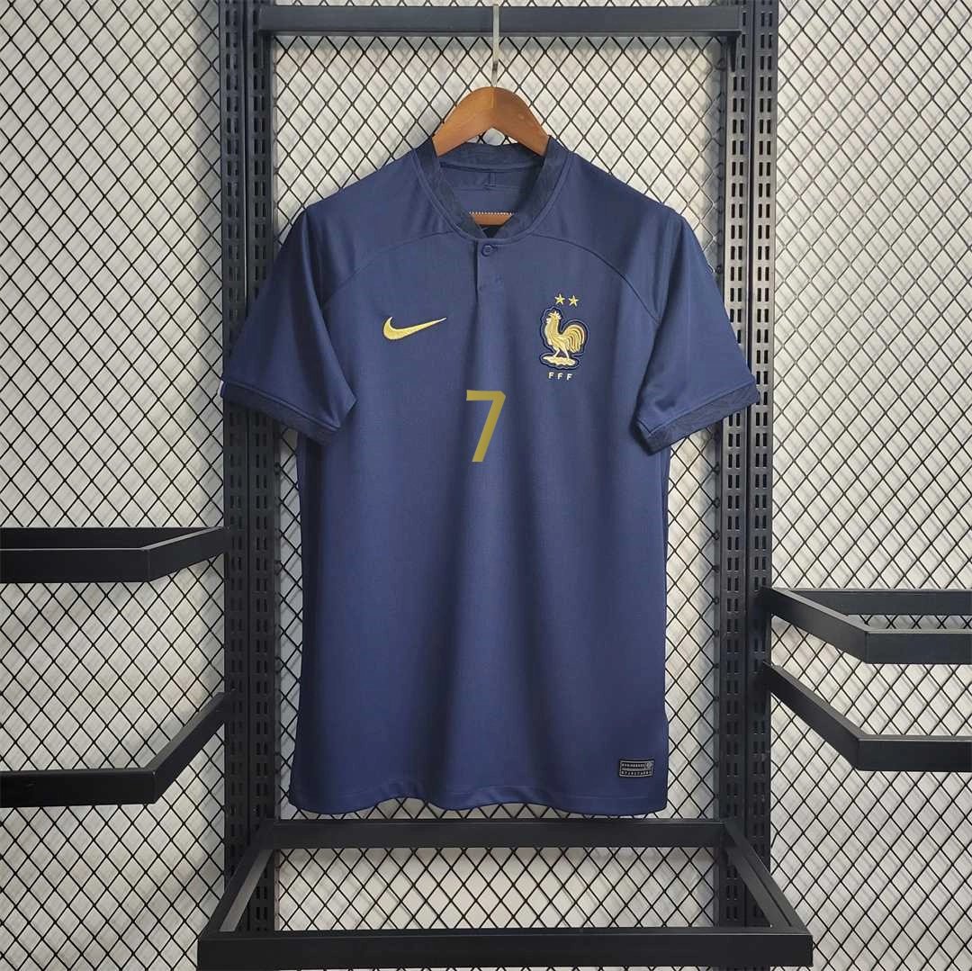 France Retro Soccer Jersey Home Custom Shirt World Cup 2022
