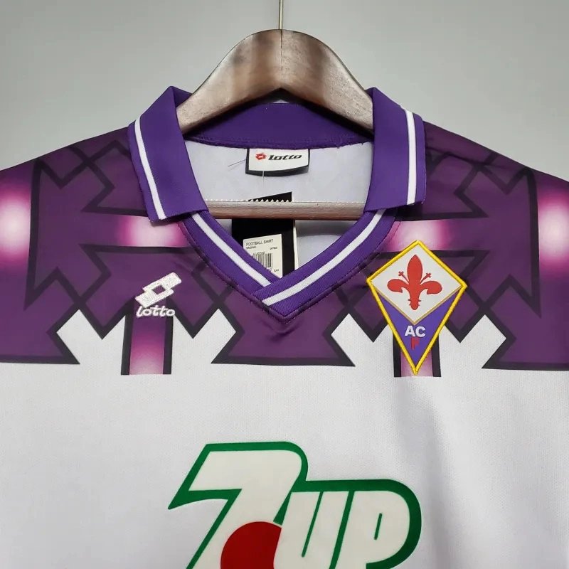 70fbc2ecda801b38f26fad17d5839ea335d9eca8 Fiorentina Retro Soccer Jersey Away Custom Shirt 1992/93