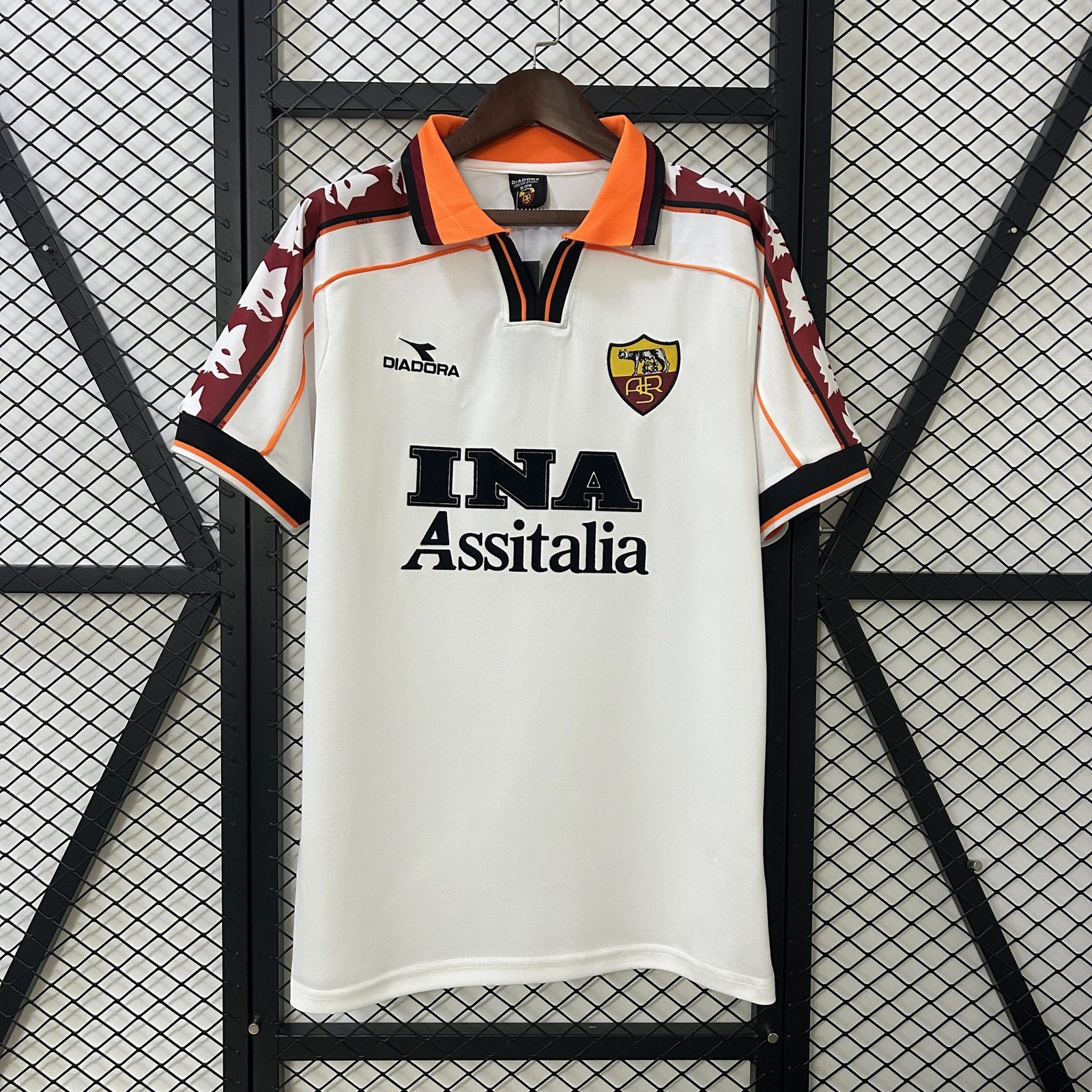 Roma Retro Soccer Jersey Away Custom Shirt 1998/99