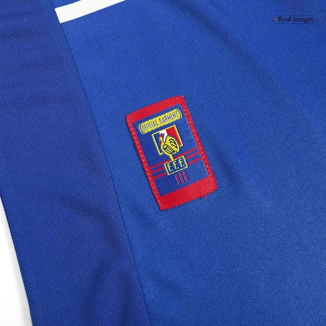France Retro Soccer Jersey Home Custom Shirt 1998